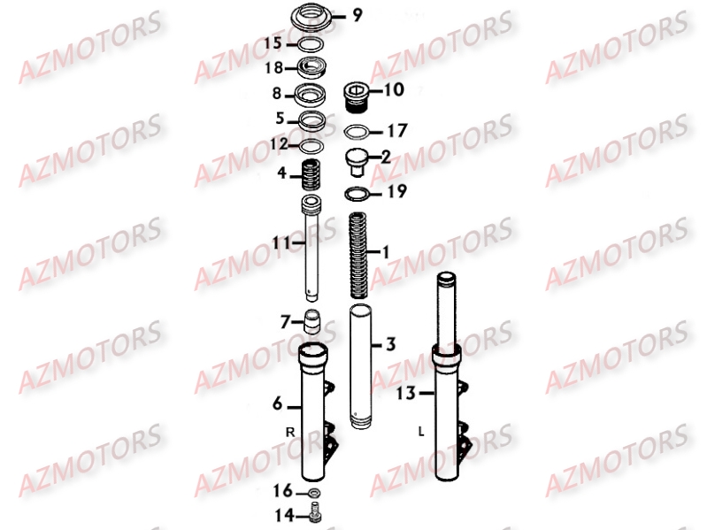 Baton De Fourche [detail] KYMCO Pièces Scooter Kymco PEOPLE 250 S 4T EURO II -